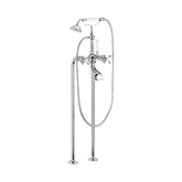 Abey Armando Vicario Provincial Exposed Hob Freestanding Bath Filler - Chrome